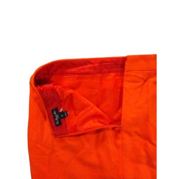 JCrew Womens Orange Pencil Skirt Size 8 Career Office Classic Lined spring style - Picture 2 of 11